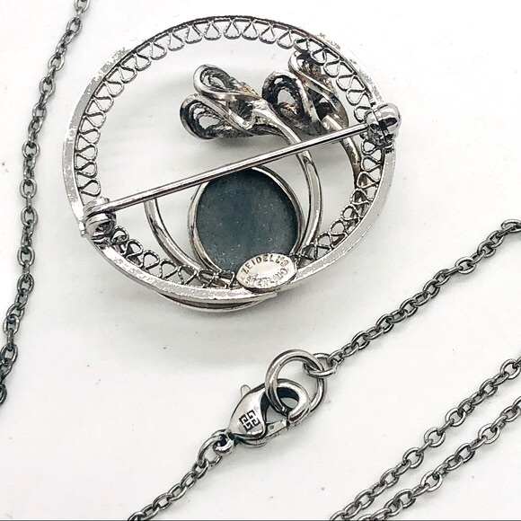 Vintage Sterling Brooch & Givenchy Necklace - Picture 7 of 10